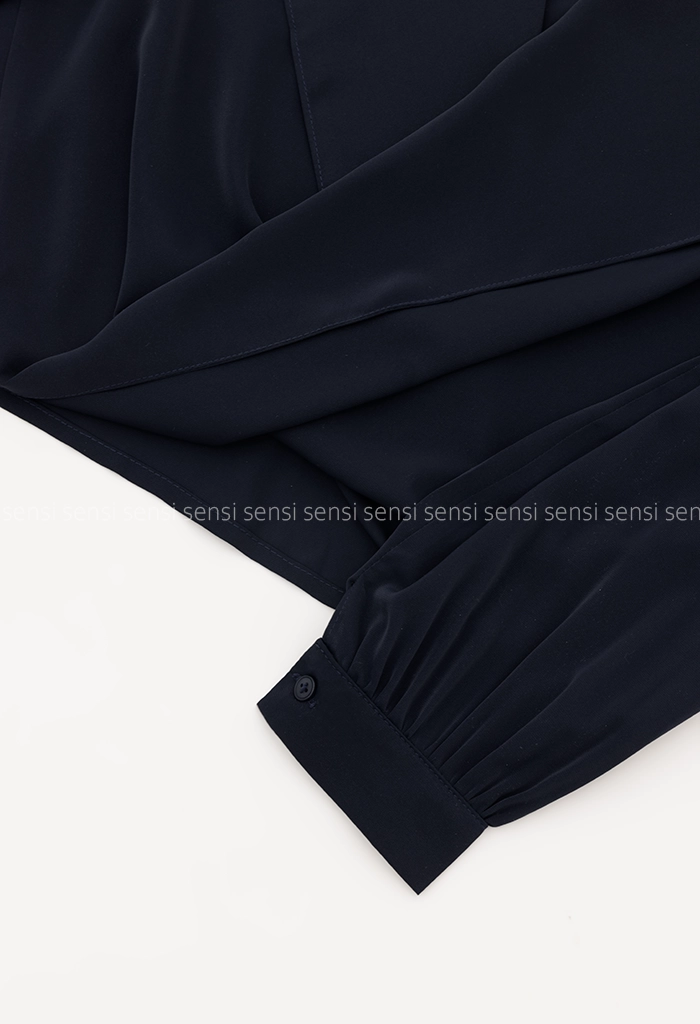 شومیزیقه شل جلو پیچ ساتن کد1005375